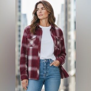 Icebreaker Women’s Merino Wool Size M Plaid Long Sleeve Shirt Flannel Style